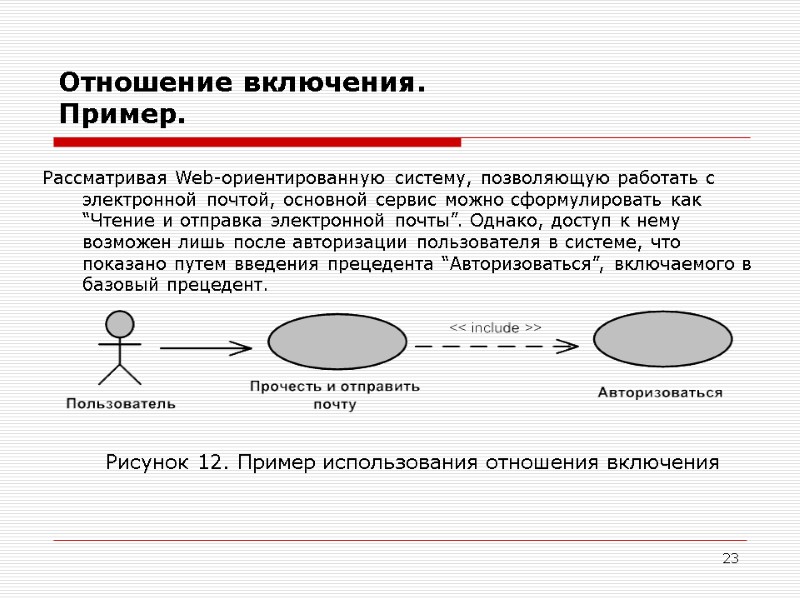 23 Рассматривая Web-ориентированную систему, позволяющую работать с электронной почтой, основной сервис можно сформулировать как